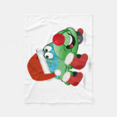 かわいいクリスマスカーアニメ フリースブランケット (正面)