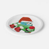 かわいいクリスマスカーアニメ ペーパープレート (アングル)