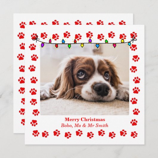 かわいいクリスマスカーカスタムドと写真&ポーズ シーズンカード (正面/裏面)