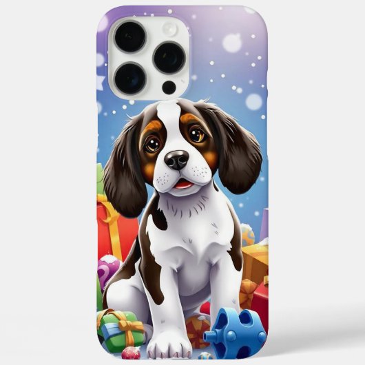 🎄🐶 かわいいクリスマスカートゥーン風の子犬の喜び ✨ Case-Mate iPhoneケース (裏面)