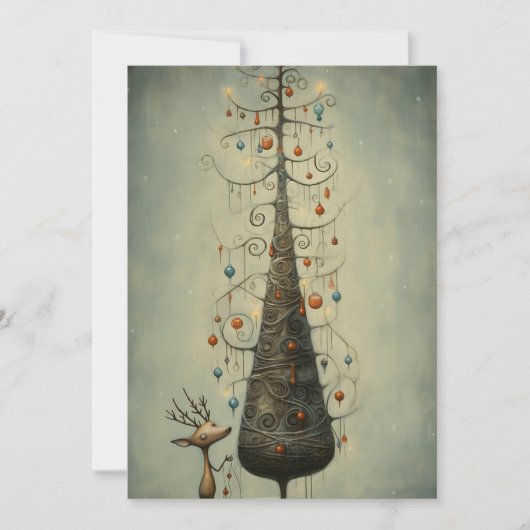 かわいいクリスマスカード – クリスマスカードを描く シーズンカード (正面)