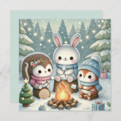 かわいいクリスマスカード シーズンカード (正面/裏面)