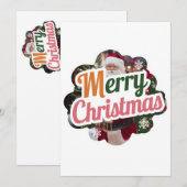 かわいいクリスマスカード: 愛らしい新モデル シーズンカード (正面/裏面)