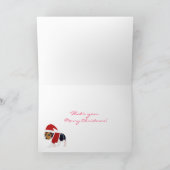 かわいいクリスマスカード(犬カスタマイズ可能な) - シーズンカード (内部)