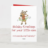 かわいいクリスマスカー子供へド シーズンカード (裏面)