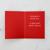 かわいいクリスマスカー子供へド シーズンカード (内部)