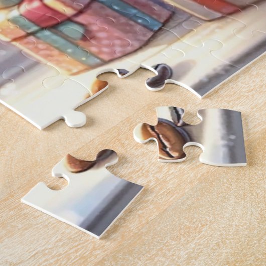 かわいいクリスマスガール ジグソーパズル (側面)