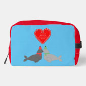 かわいいクリスマスキスをするシール ドップキット (裏面)