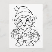 かわいいクリスマスキッズカラー小妖精や小人 ポストカード (正面)