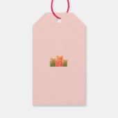 かわいいクリスマスキッズサンタホリデーパーティーの招待 ギフトタグ (裏面)