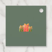 かわいいクリスマスキッズサンタホリデーパーティーの招待 フェイバータグ (裏面)