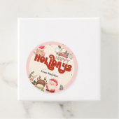 かわいいクリスマスキッズサンタホリデーパーティーの招待 フェイバータグ (インサイチュ)