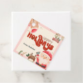 かわいいクリスマスキッズサンタホリデーパーティーの招待 フェイバータグ (インサイチュ)