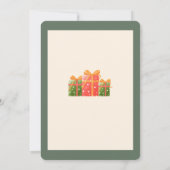 かわいいクリスマスキッズサンタホリデーパーティーの招待 招待状 (裏面)