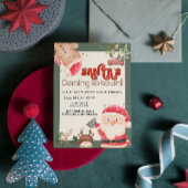 かわいいクリスマスキッズサンタホリデーパーティーの招待 招待状