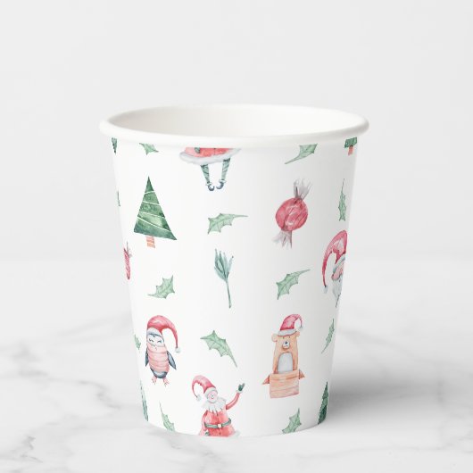 かわいいクリスマスキッズホリデーパーティ 紙コップ (正面)