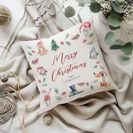 かわいいクリスマスキッズホリデー クッション