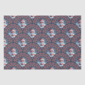 かわいいクリスマスキツネアールデコドットマンダラスカロプス 薄葉紙 (正面)