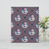 かわいいクリスマスキツネドットマンダラダイヤモンドタイル (スタンド正面)