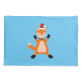 かわいいクリスマスキツネ両面パターン 枕カバー (裏面)