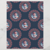 かわいいクリスマスキツネ水玉模様マンダラスクラップブック (正面)