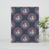 かわいいクリスマスキツネ水玉模様マンダラスクラップブック (スタンド正面)