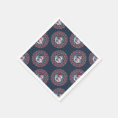 かわいいクリスマスキツネ水玉模様マンダラデクページ スタンダードカクテルナプキン (角)