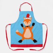 かわいいクリスマスキツネ エプロン (正面)