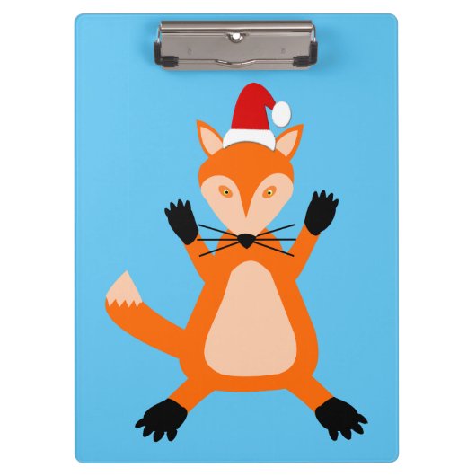 かわいいクリスマスキツネ クリップボード (正面)