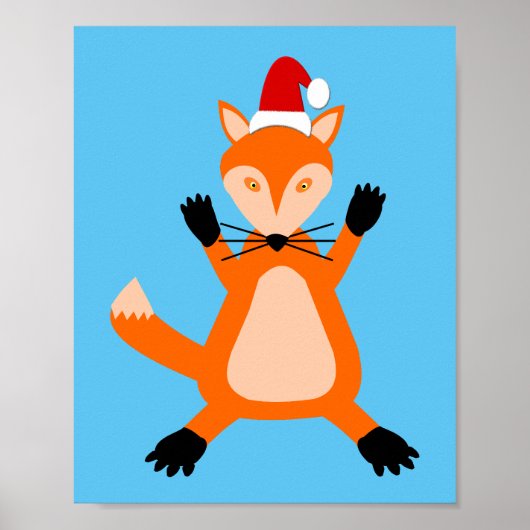 かわいいクリスマスキツネ ポスター (正面)