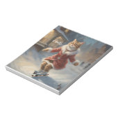 かわいいクリスマスキャットスケートで滑る ノートパッド (回転)