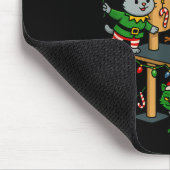 かわいいクリスマスキャットツリーフェスティブホリデーデザインキット マウスパッド (コーナー)