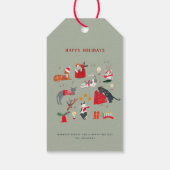 かわいいクリスマスキャットトナカイ ギフトタグ (裏面)