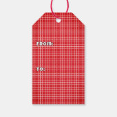 かわいいクリスマスキャットマンガおもしろいーことわざMeowy ギフトタグ (裏面)