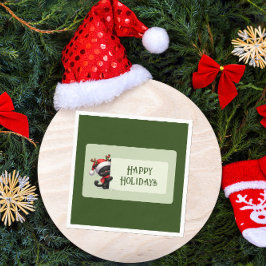 かわいいクリスマスキャット – ハッピーホリデーズナプキンス スタンダードカクテルナプキン