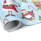 かわいいクリスマスキャラクターキッズ ラッピングペーパー (ロールコーナー)