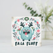 かわいいクリスマスキャロル "fa la fluff" シーズンカード (スタンド正面)
