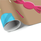 かわいいクリスマスキャンディパターン ラッピングペーパー (ロールコーナー)