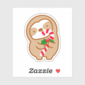 かわいいクリスマスキャンディーケーンスロース シール (シート)