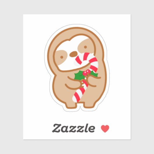 かわいいクリスマスキャンディーケーンスロース シール (シート)