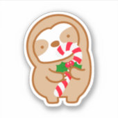 かわいいクリスマスキャンディーケーンスロース シール (正面)