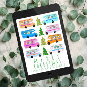 かわいいクリスマスキャンパーヴィンテージRVカスタムツリーフリー シーズンカード