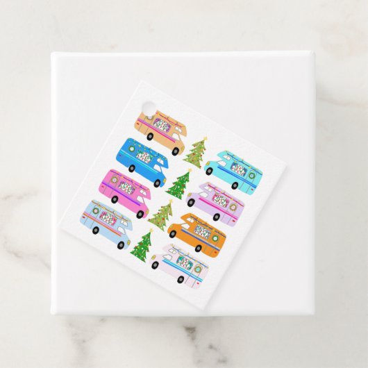 かわいいクリスマスキャンパー ヴィンテージ モーターホーム RV クリスマス フェイバータグ (インサイチュ)