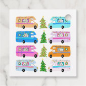 かわいいクリスマスキャンパー ヴィンテージ モーターホーム RV クリスマス フェイバータグ (裏面)