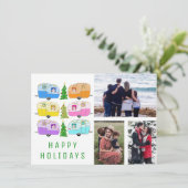 かわいいクリスマスキャンパーRVカスタム3 PHOTO Holiday カード (スタンド正面)