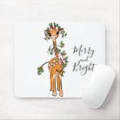 かわいいクリスマスキリンスケッチ赤い緑のガーランド マウスパッド (マウス)