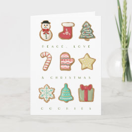かわいいクリスマスクッキーの挨拶 カード