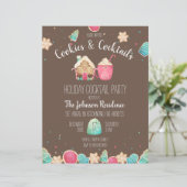 かわいいクリスマスクッキーカクテルパーティーフライヤー (スタンド正面)