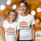 かわいいクリスマスクッキーベーキングクルーファミリーマッチング Tシャツ