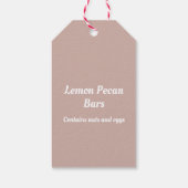 かわいいクリスマスクッキー交換アレルゲンギフトラベル ギフトタグ (裏面)